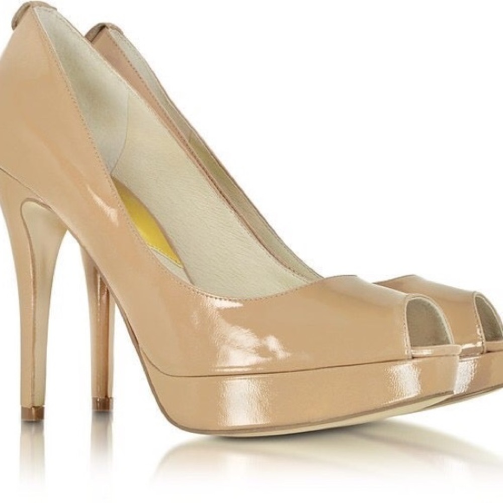 Michael Kors Erika Platform Peep Toe Heels 7 1/2M